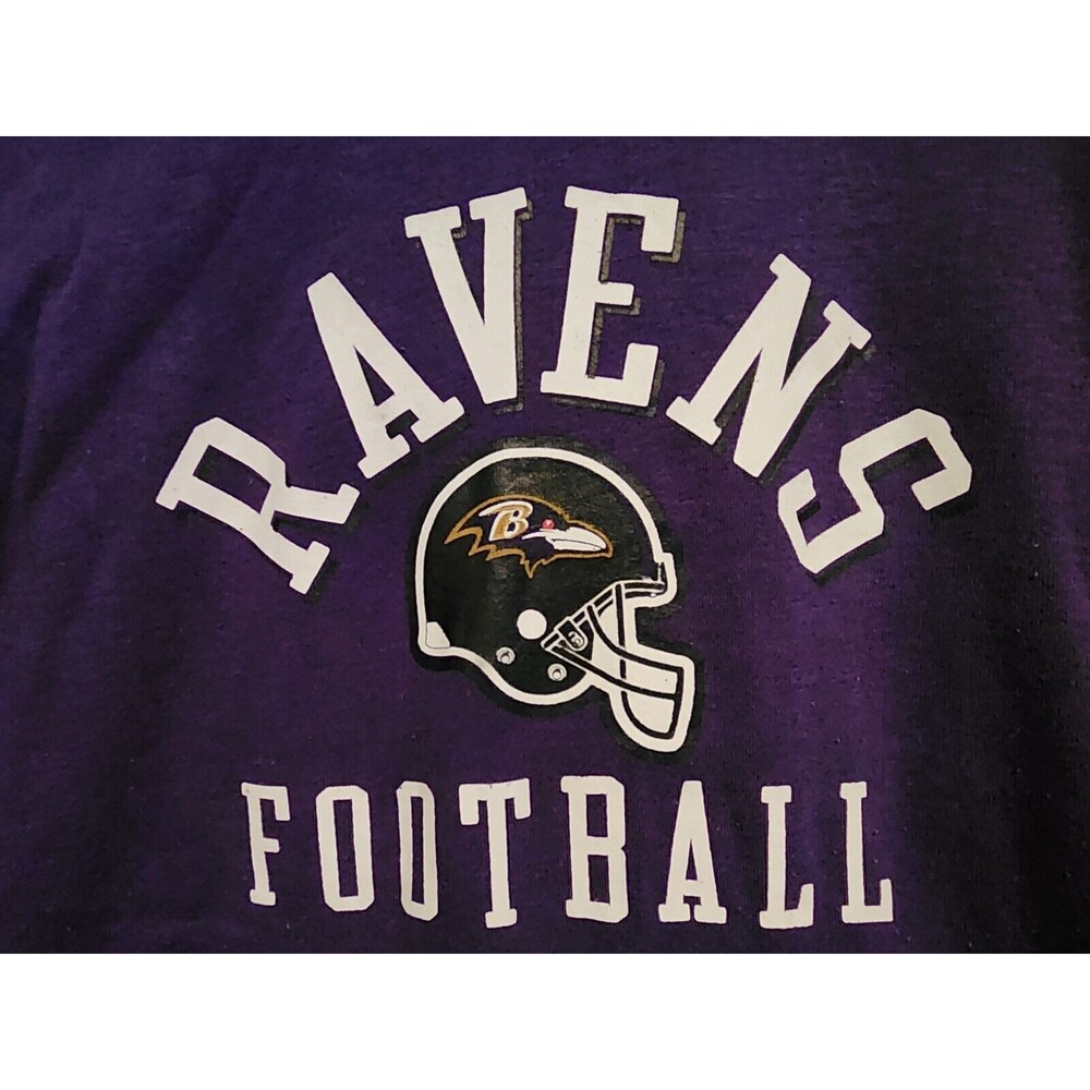BALTIMORE RAVENS Purple NFL Team Apparel LOGO Sweatshirt Hoodie YOUTH Large